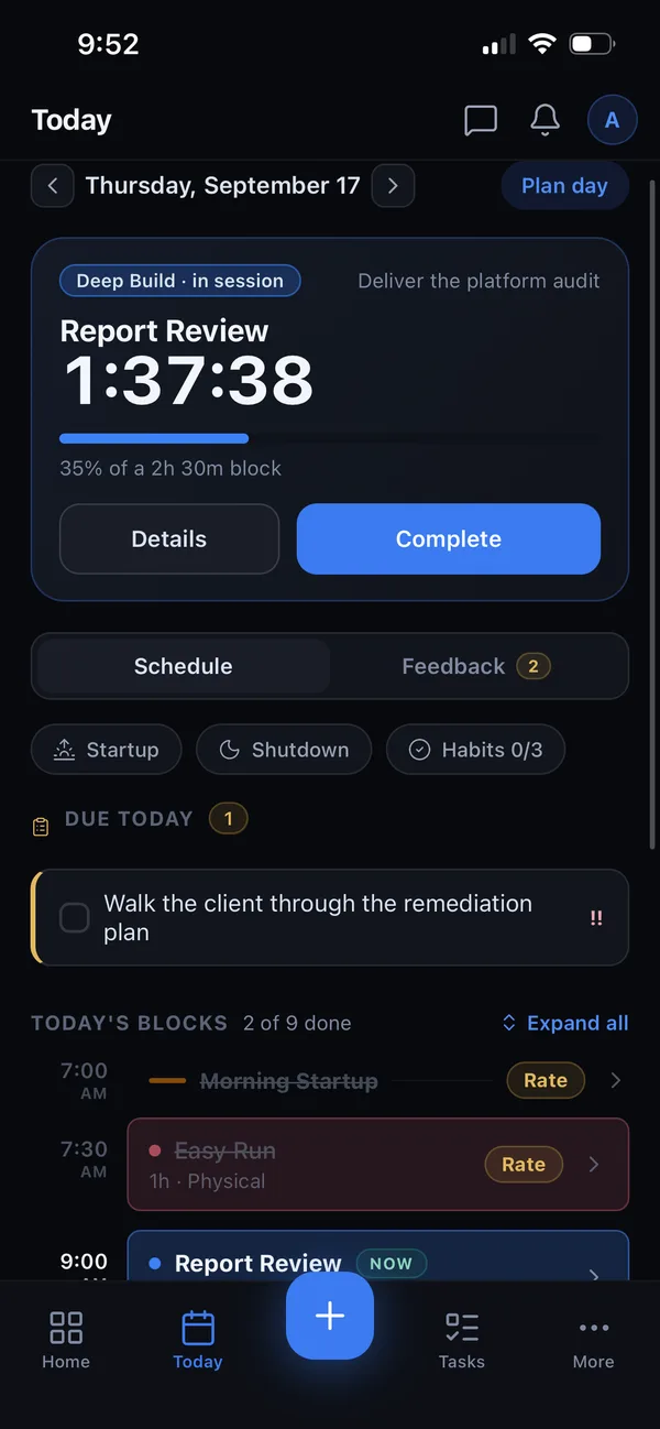 Axis on iPhone — Today